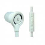 Wholesale KIK 777 Stereo Earphone Headset with Mic and Volume Control (777 White)